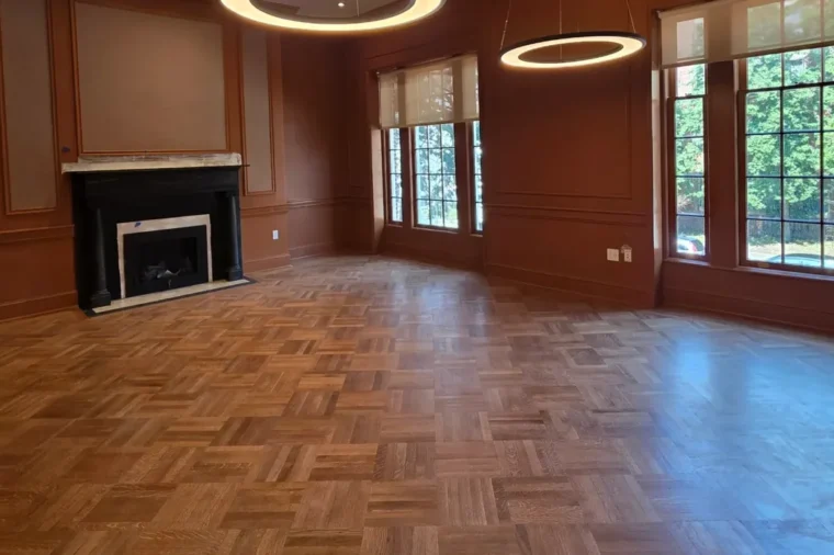 Herringbone Floor Installation